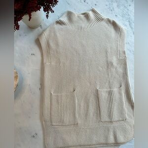 BR Knit Mock Neck Tunic ( vanilla)